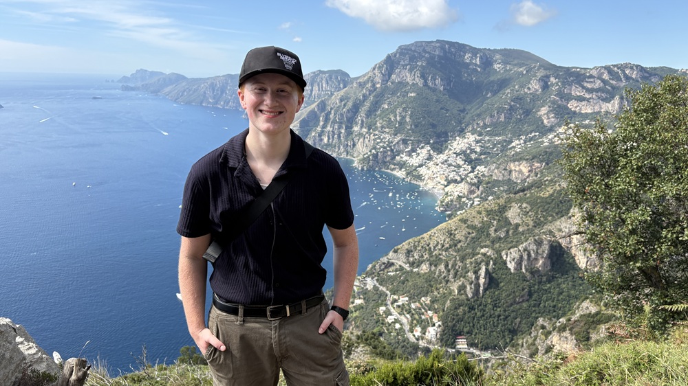 Brayden Diethelm on the Path of the Gods in the Amalfi Coast